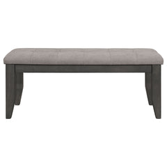 Erskin Dark Grey Upholstered Dining Bench