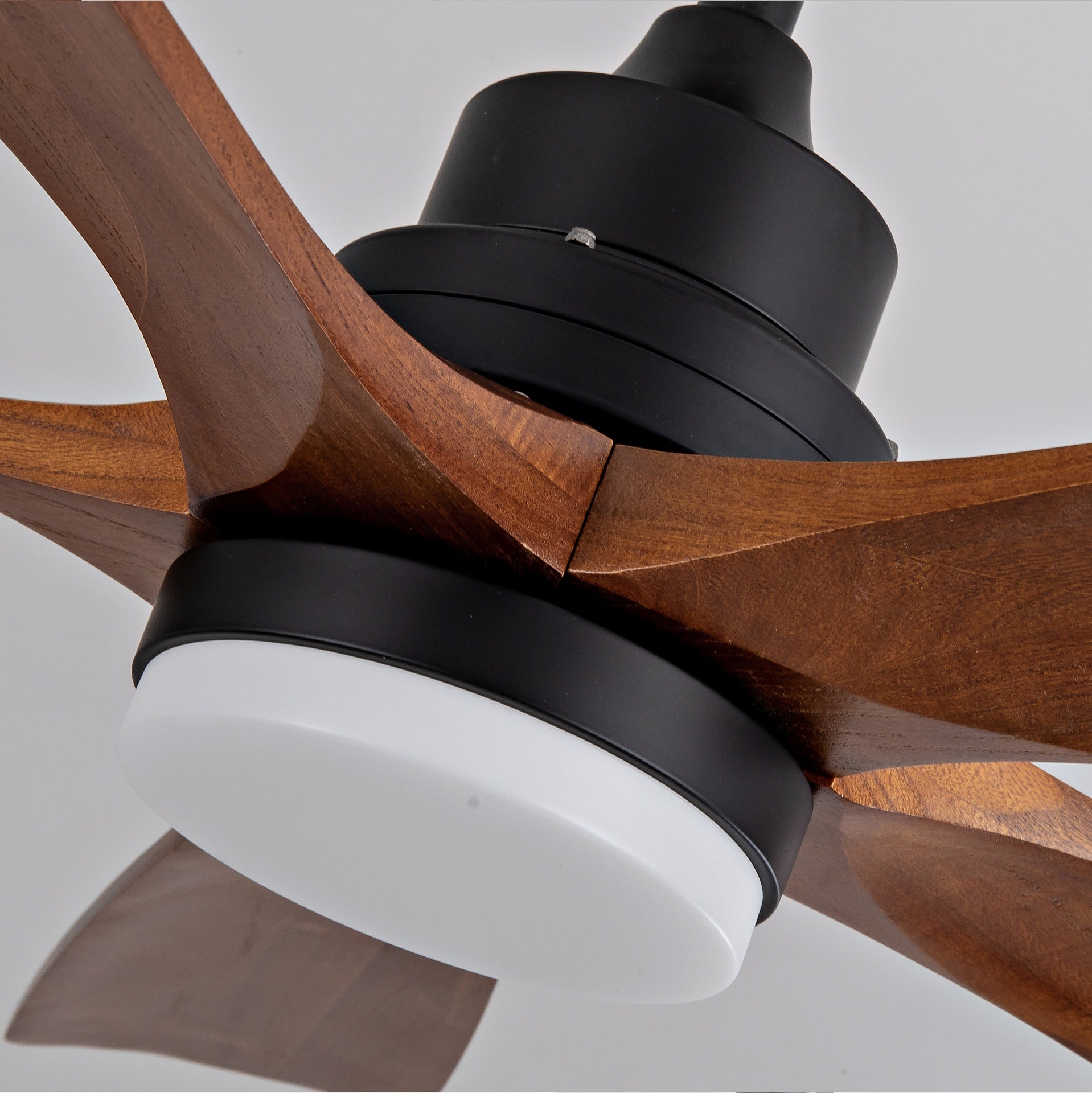 Hot sales Ceiling Fans with Lights and Remote, 52 Inch Outdoor Ceiling Fan for Patios with Light 5 Solide Wood Blades Modern Ceiling Fan Noiseless Reversible DC Motor, Wood Fan for Farmhouse