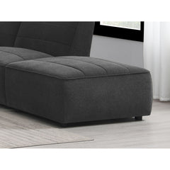 Ortega Dark Charcoal Square Upholstered Ottoman