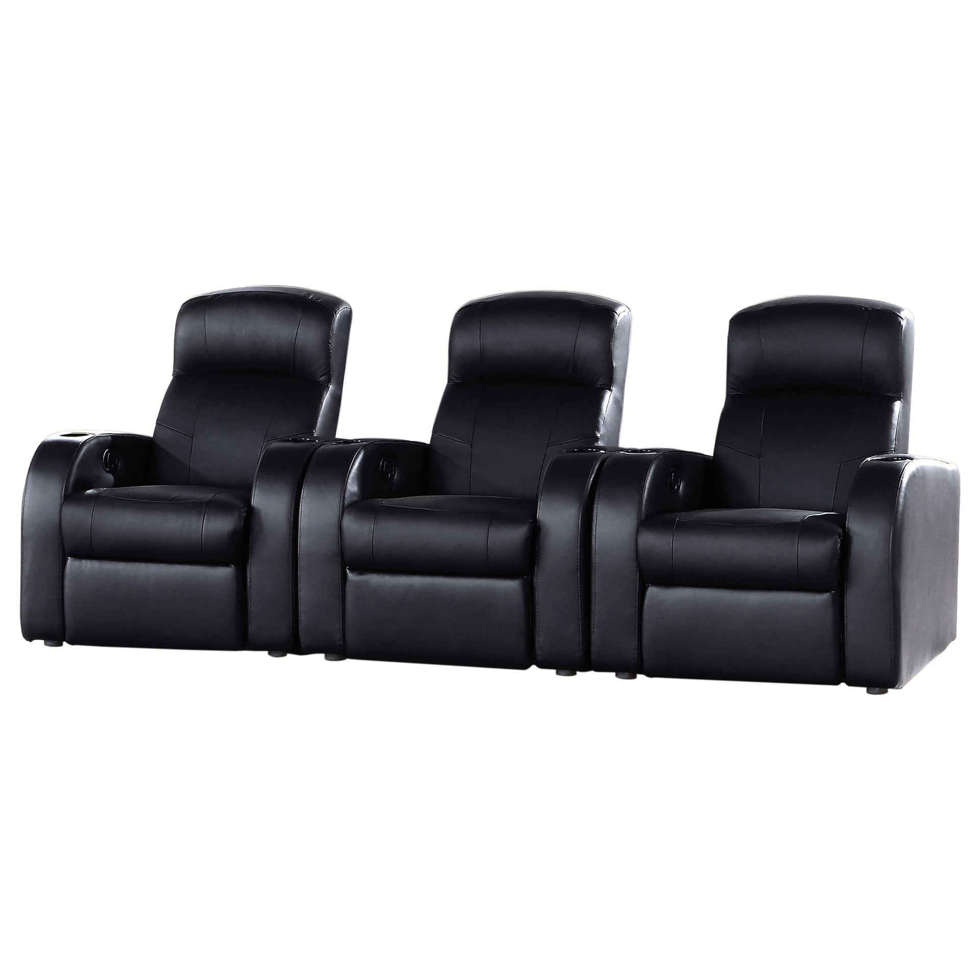 Greenfield Cyrus Black 3-seater Home Theater with Storage