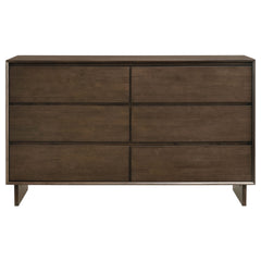 Hemlock Warm Brown 6-drawer Dresser Cabinet