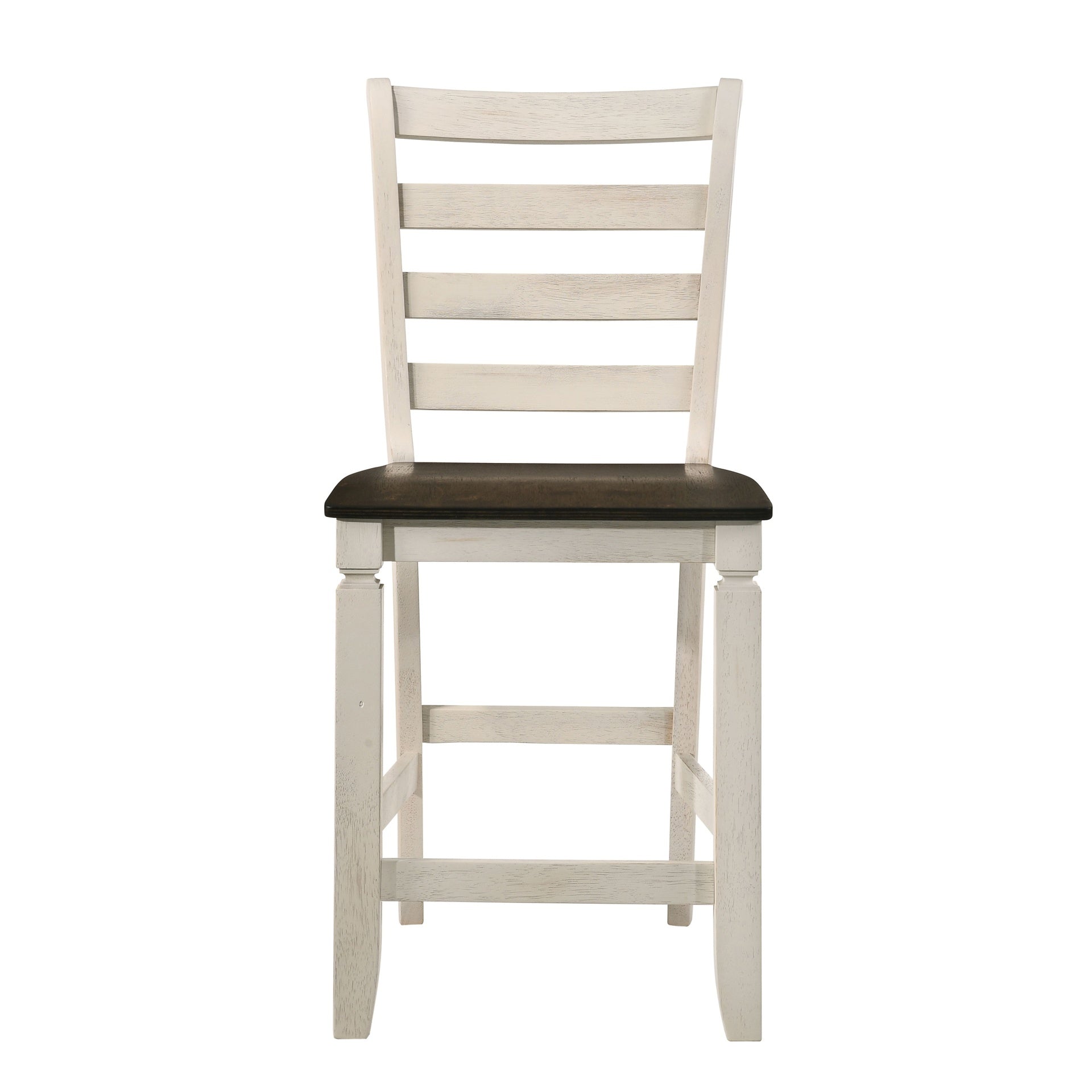 Oak and Antique White Counter Height Stools (Set of 2)