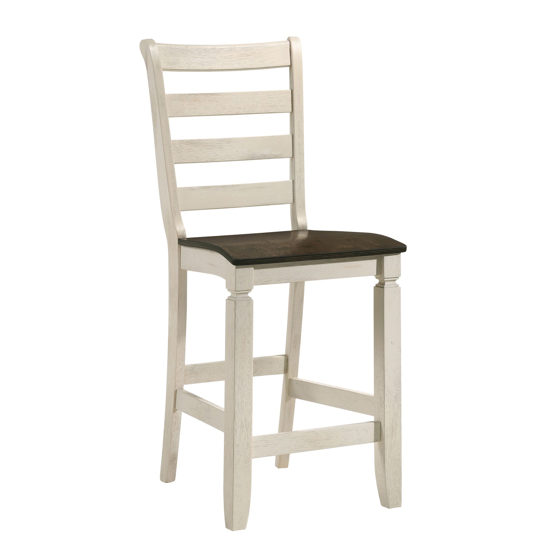 Oak and Antique White Counter Height Stools (Set of 2)