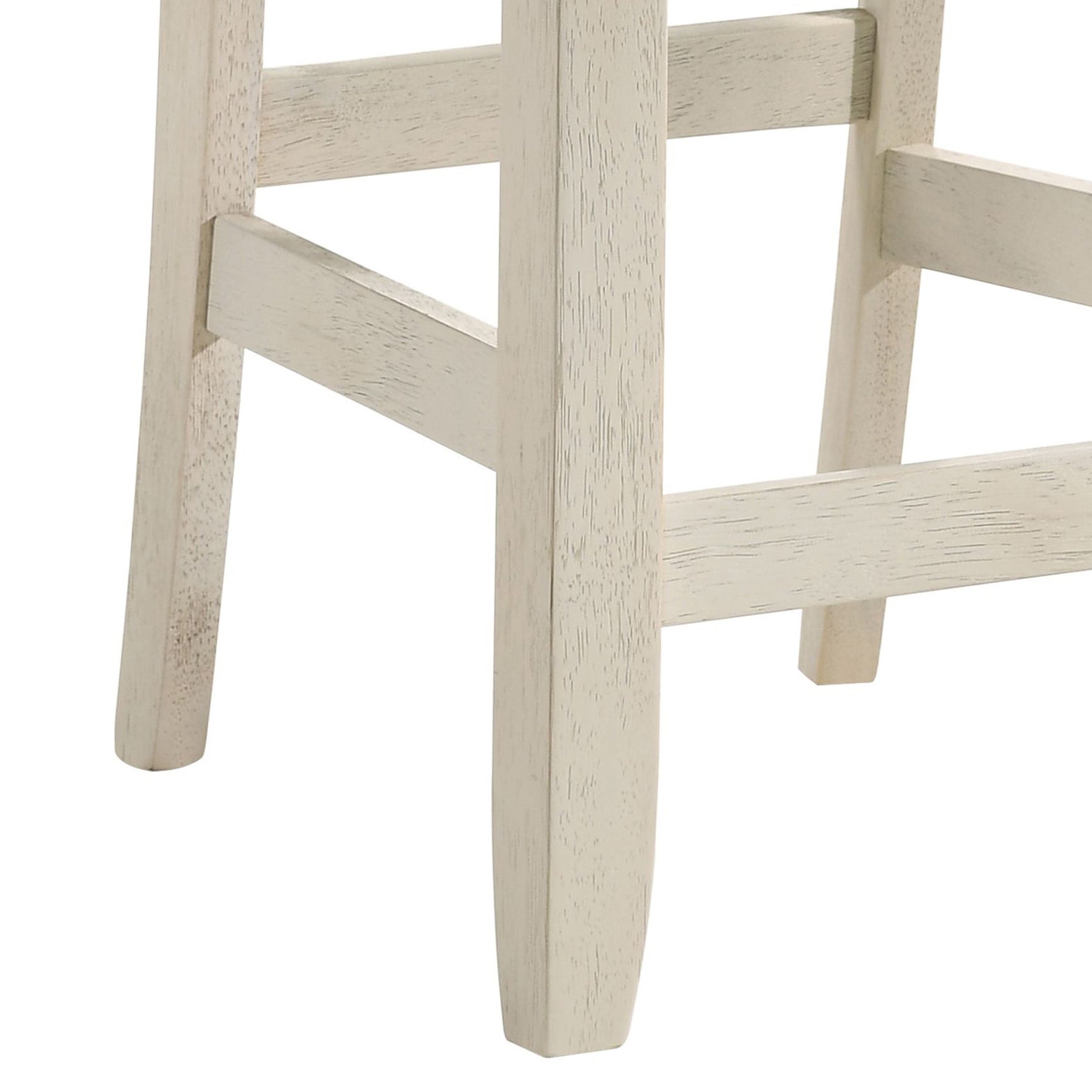 Oak and Antique White Counter Height Stools (Set of 2)