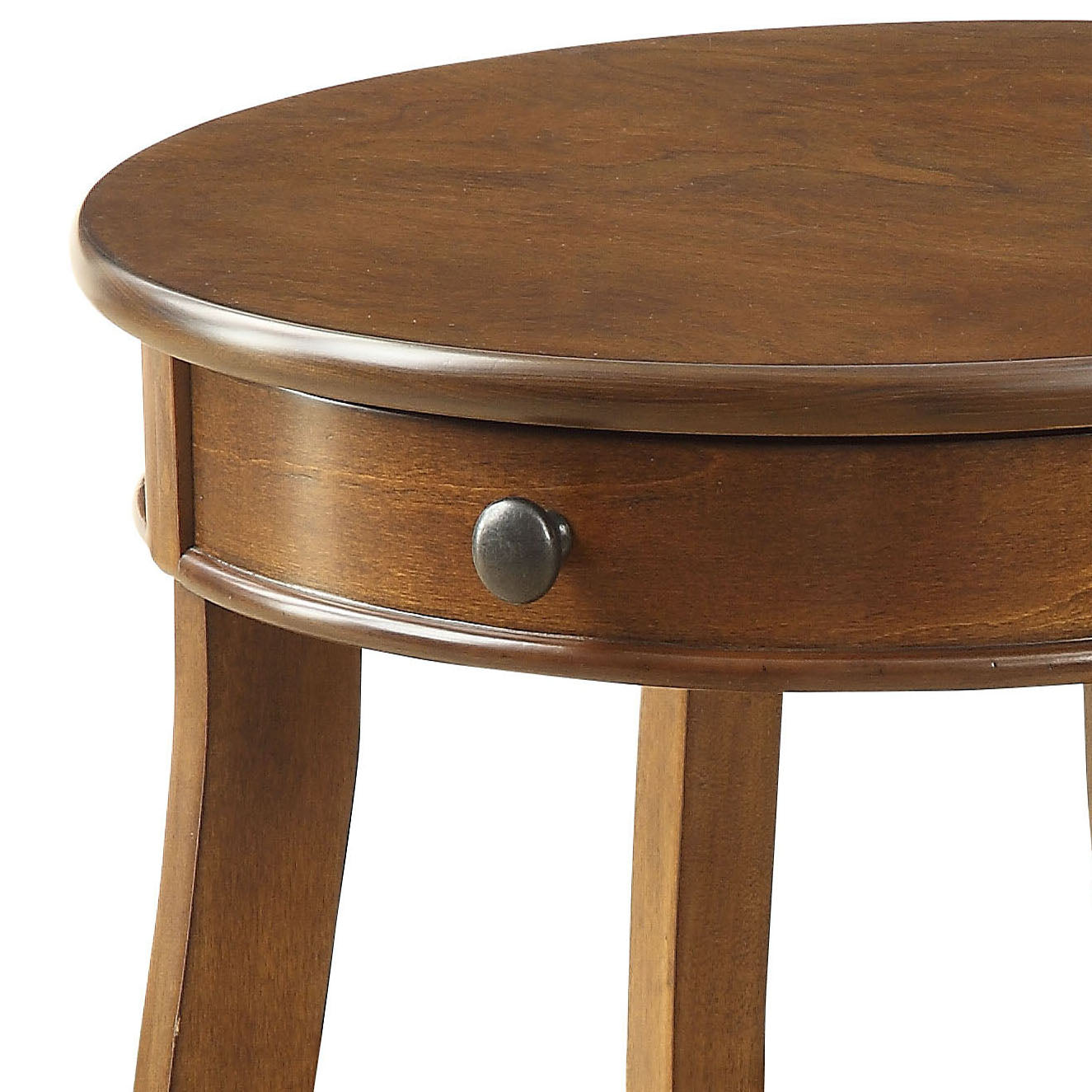 Walnut End Table with 1-Drawer