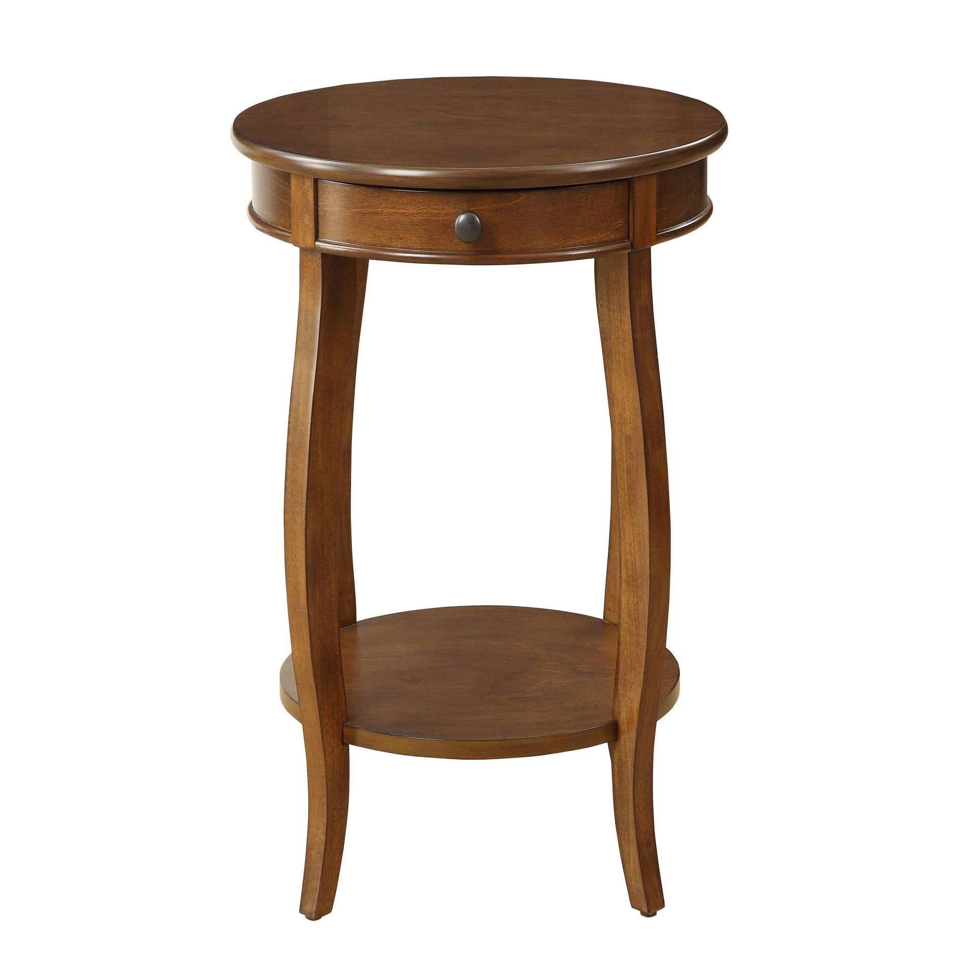 Walnut End Table with 1-Drawer