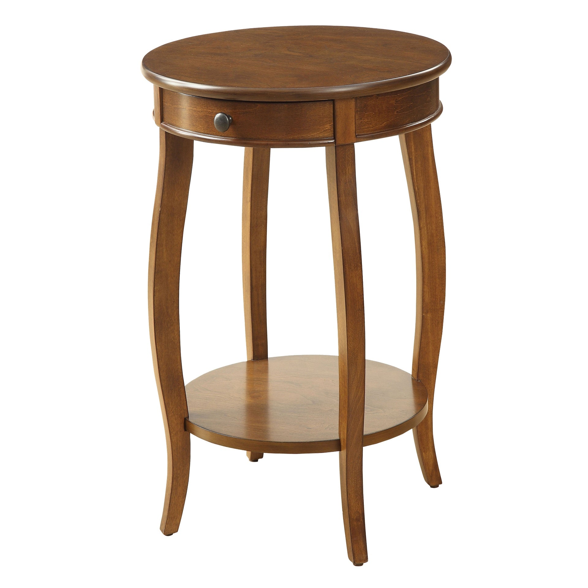 Walnut End Table with 1-Drawer