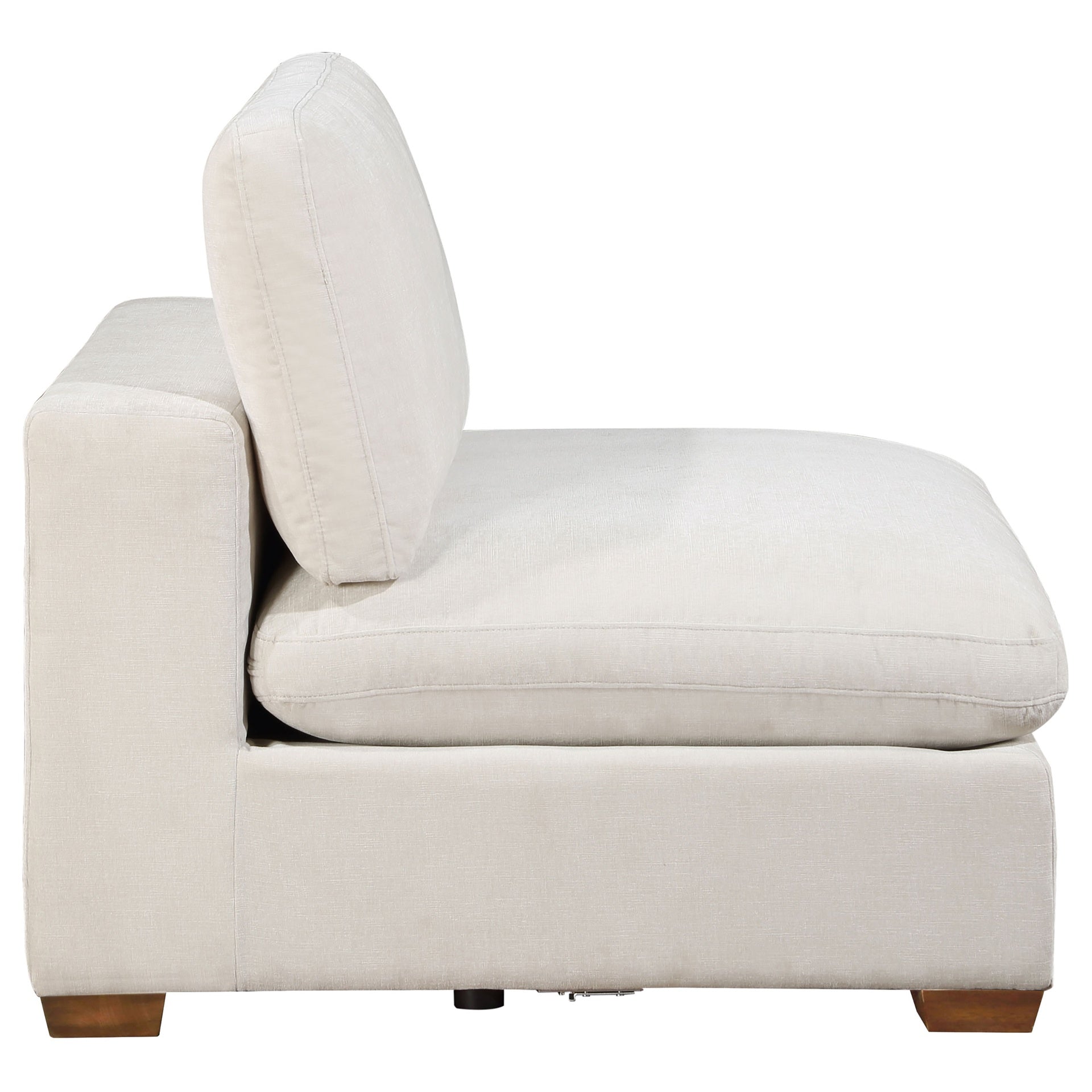 Murtagh Ivory Upholstered Armless Chair