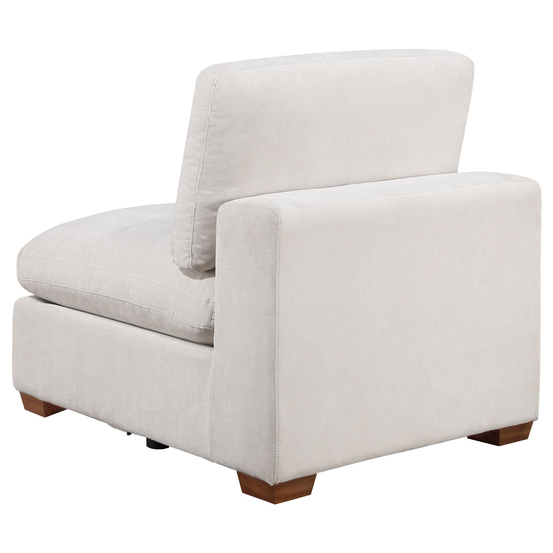 Murtagh Ivory Upholstered Armless Chair