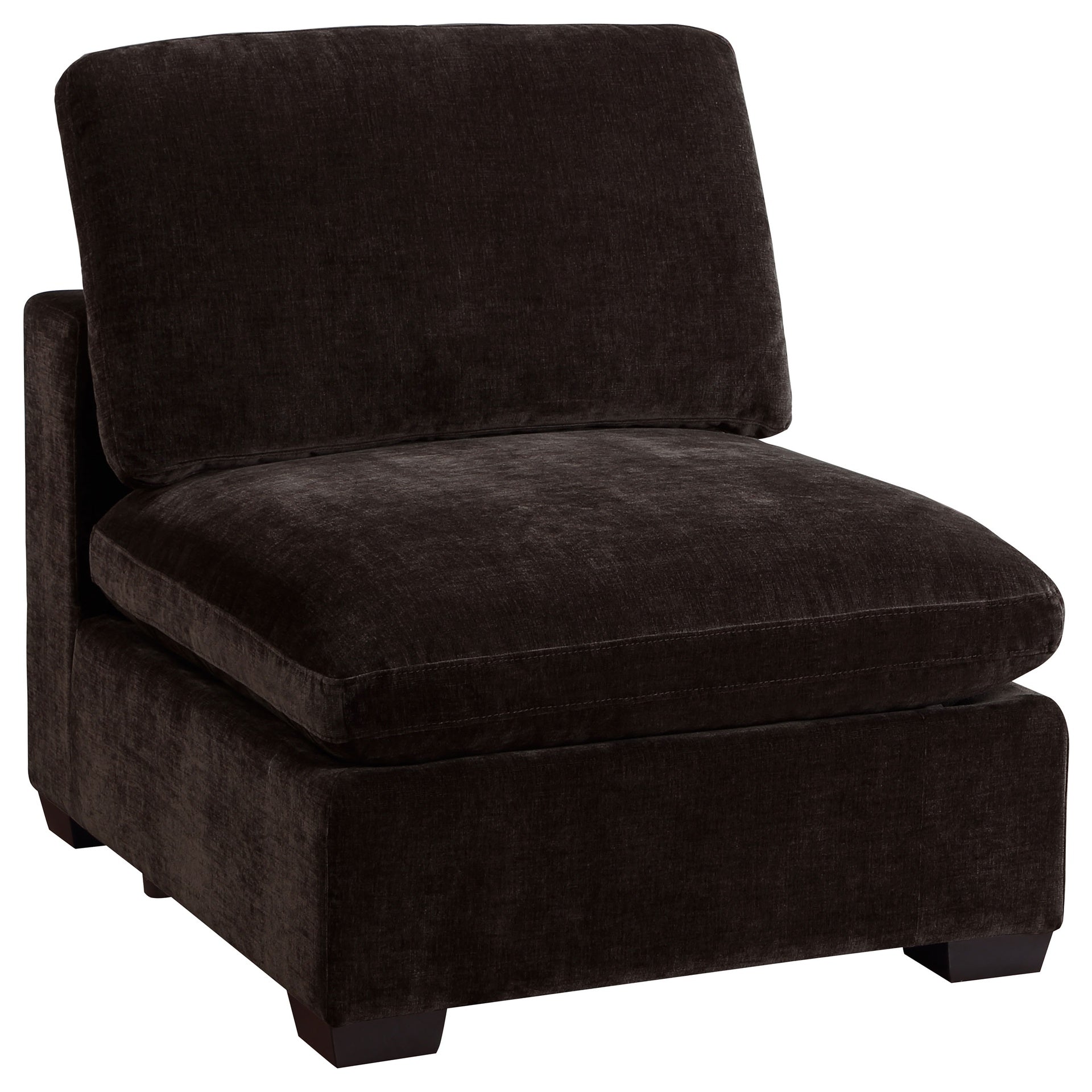 Murtagh Dark Chocolate Upholstered Armless Chair