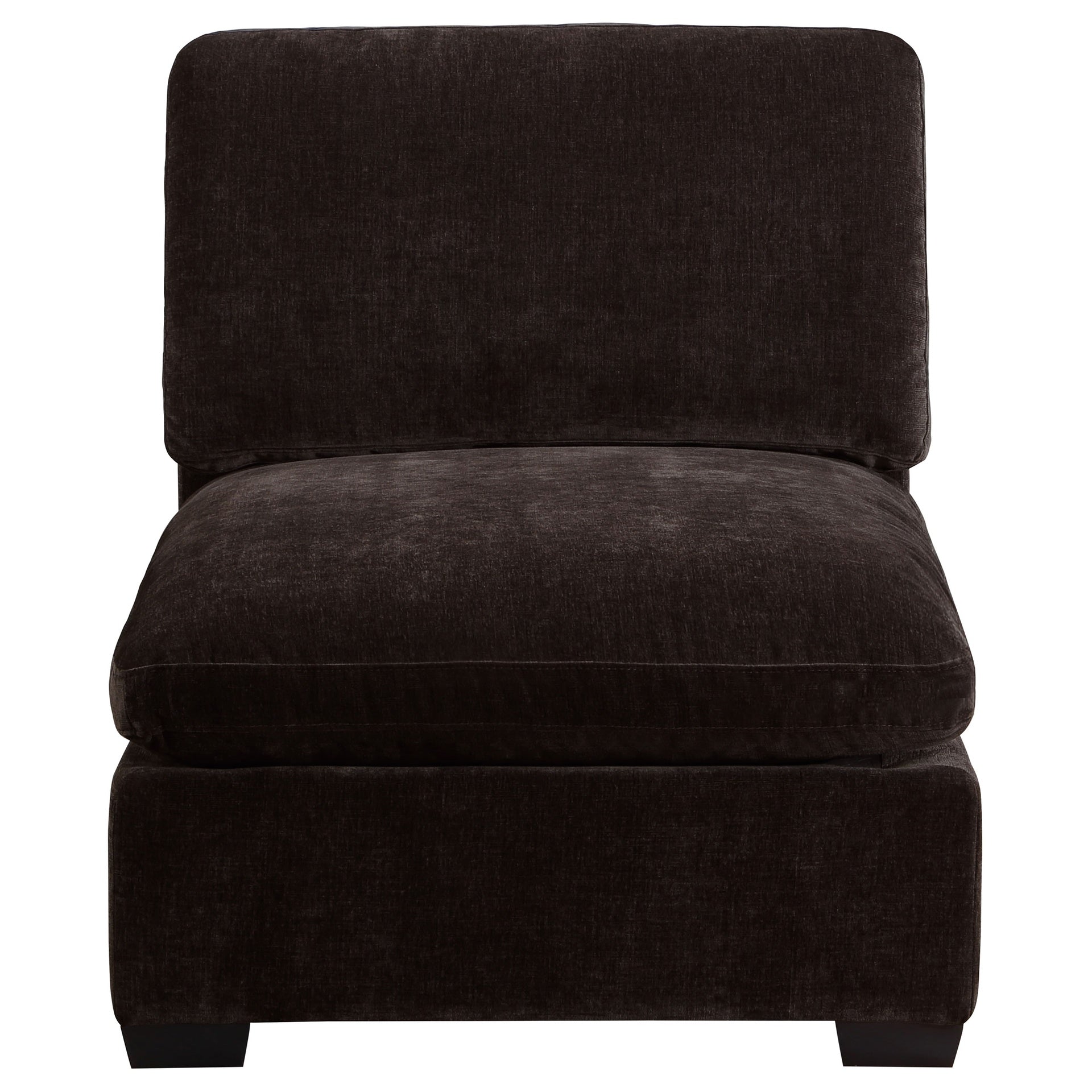 Murtagh Dark Chocolate Upholstered Armless Chair