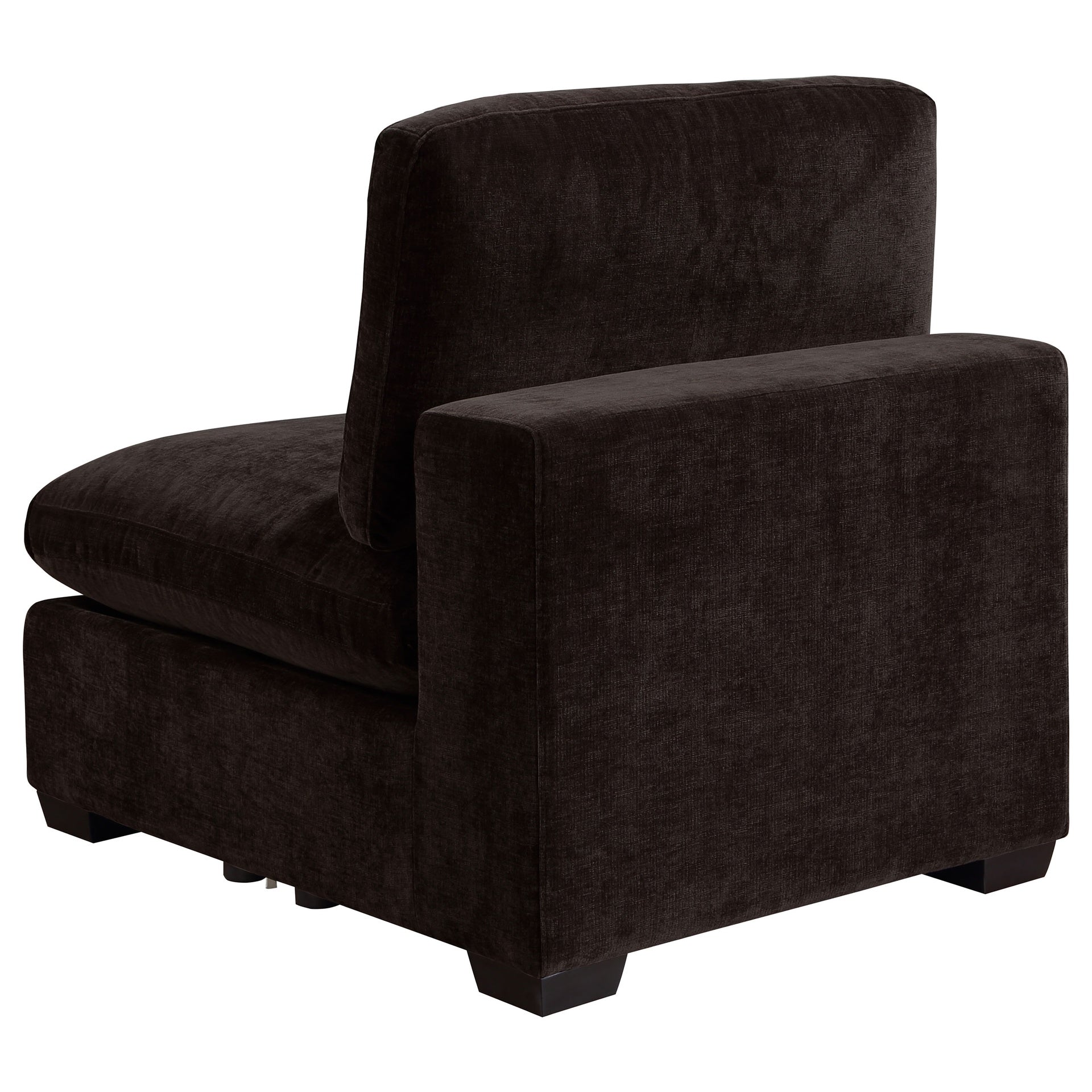 Murtagh Dark Chocolate Upholstered Armless Chair