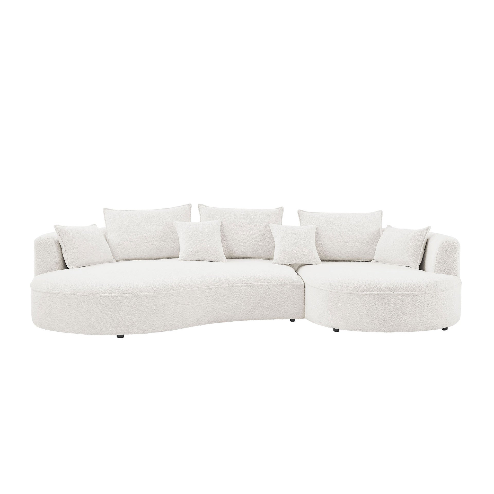 Curved Sofa with Ingenious Shape White(Same Sku:W876S00130)
