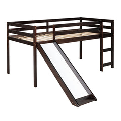 Loft Bed with Slide, Multifunctional Design, Twin (Espresso)(OLD SKU: WF292715AAP)