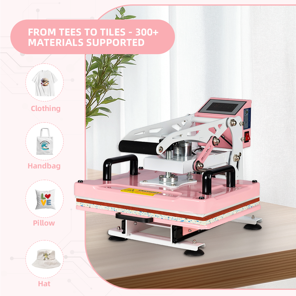 12 x 15" Semi-automatic Heat Press Machine With Auto Open and Slide-out base(Not suitable for sublimation)