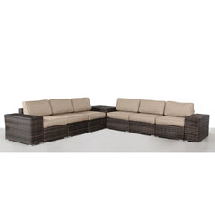 Fully Assembled 6-Piece Wicker Patio Seating Group with Cushions