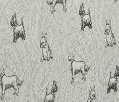Transitional Style Dog Pattern Chair Welt Trim Large Pillow Back Multi Finish Primary Living