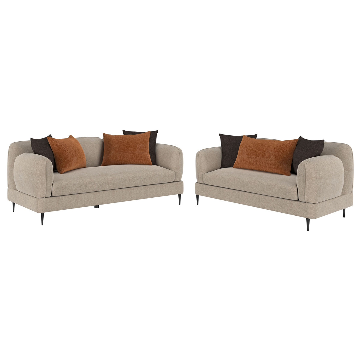 Repley Latte 2-piece Upholstered Sofa Set