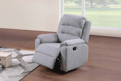 Modern Style 1pc Manual Recliner Sincere Bone Finish Padded Seat And Backrest Primary Living Room