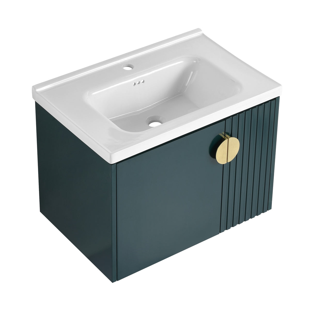 28 Inch Bathroom Vanity with Ceramic Sink, For Small Bathroom, Bathroom Vanity with Soft Close Door