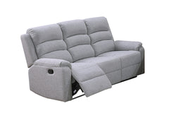 3pc Living Room Set 1x Sofa 1x Loveseat 1x Recliner Padded Armrest And Headrest Vertical Tufting Sincere Bone Finish Primary Living Room Furniture