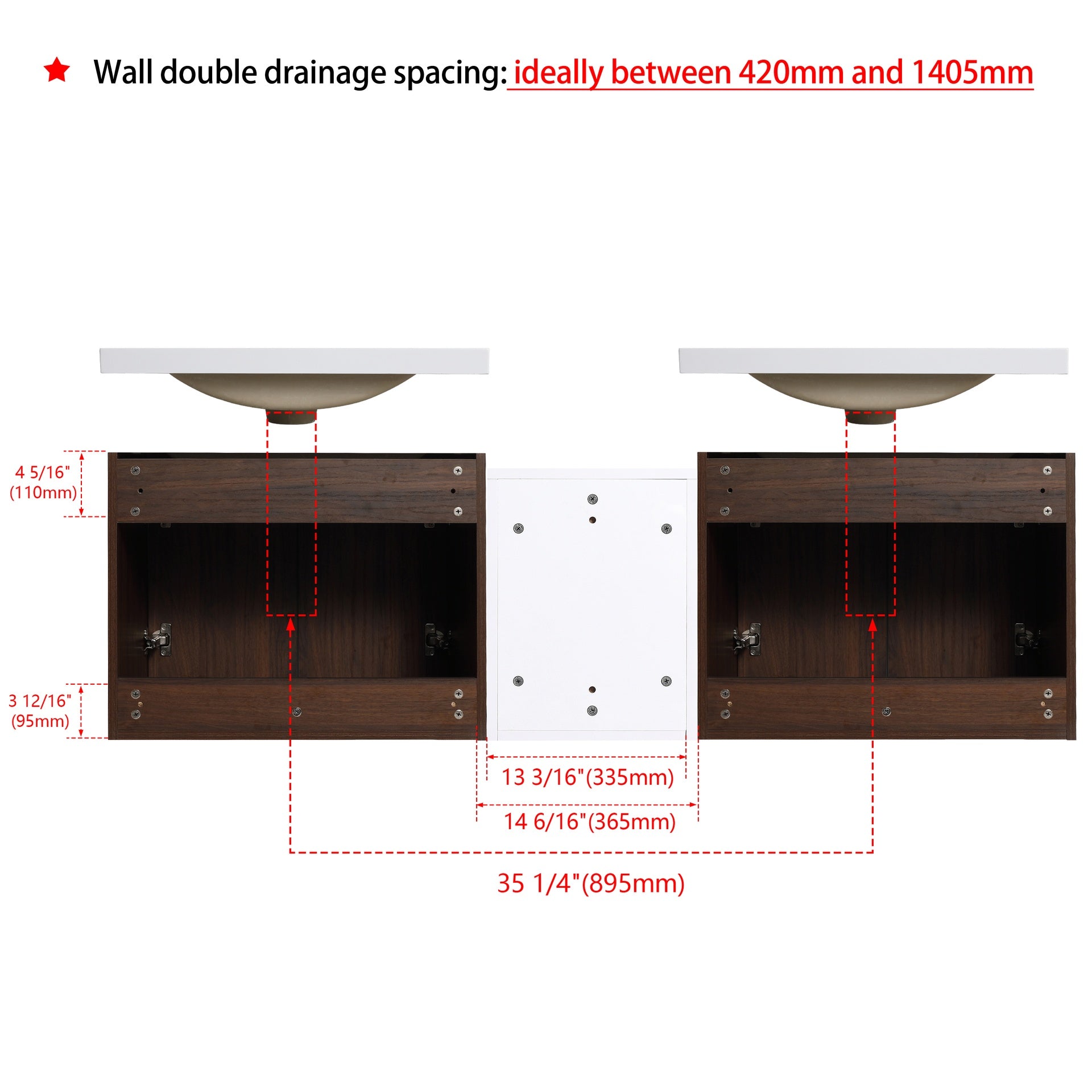 60 Inch Soft Close Doors Bathroom Vanity With Sink, A Small Storage Shelves, 24" and 12" Combination Cabinet,(KD-Packing)