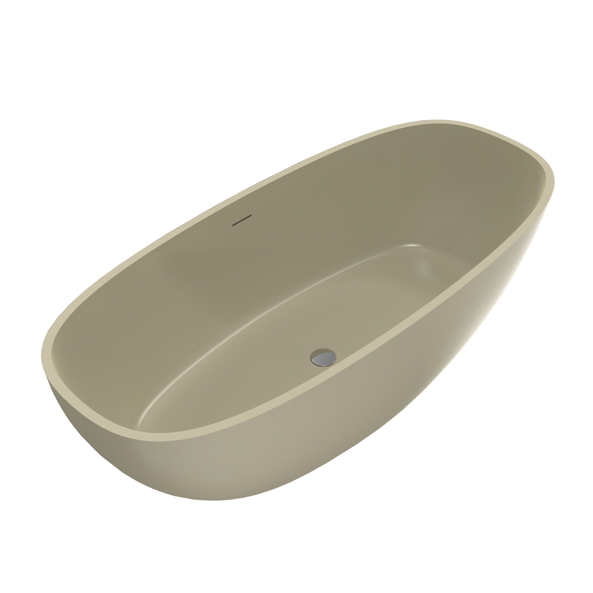 66.9 inch freestanding solid surface soaking bathtub for bathroom