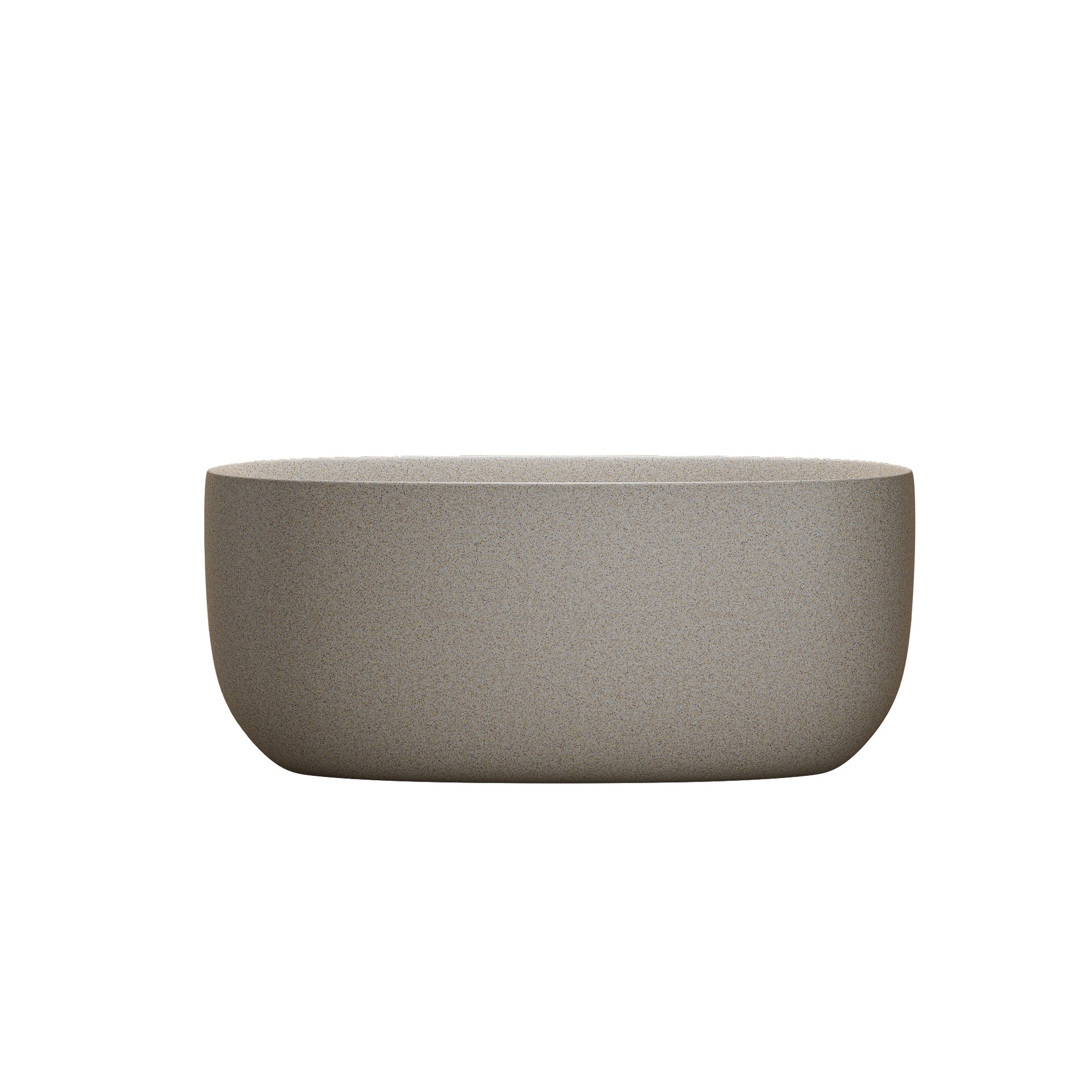 47'' Freestanding Bathtub Resin Stone Soaking Bathtub Solid Surface Modern Tubs with Overflow and Pop-up Drain