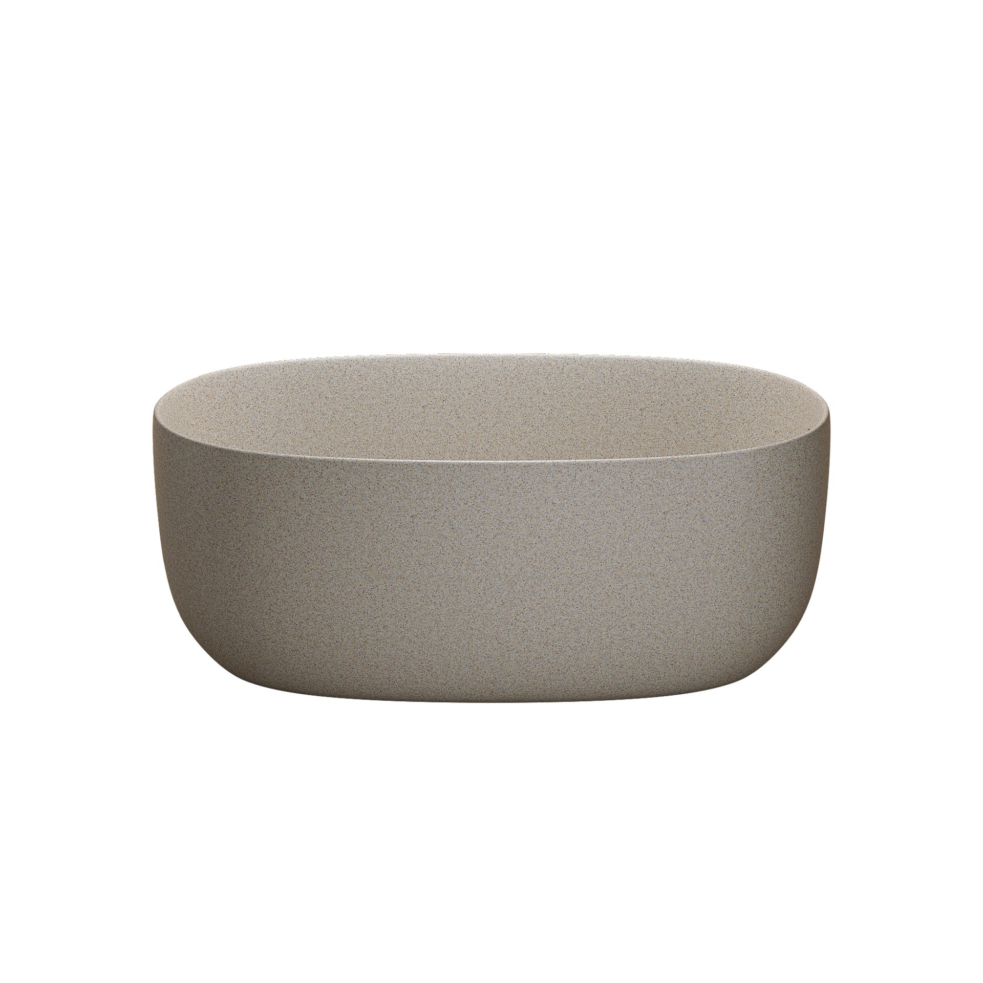 47'' Freestanding Bathtub Resin Stone Soaking Bathtub Solid Surface Modern Tubs with Overflow and Pop-up Drain