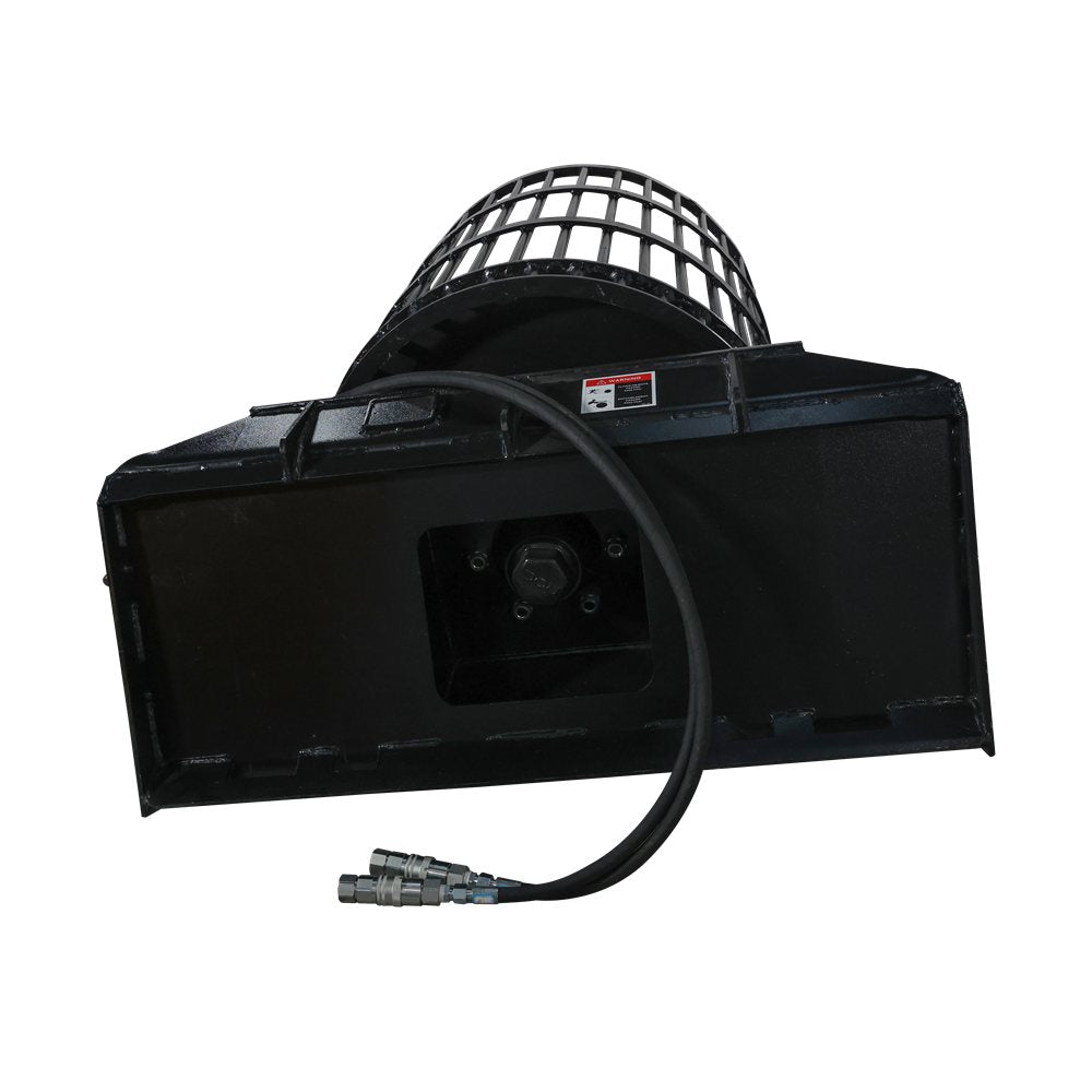 Skid Steer Rotary Rock Picker Attachment 30" Diameter Drum Model, 55" Barrel Depth, Universal Mount