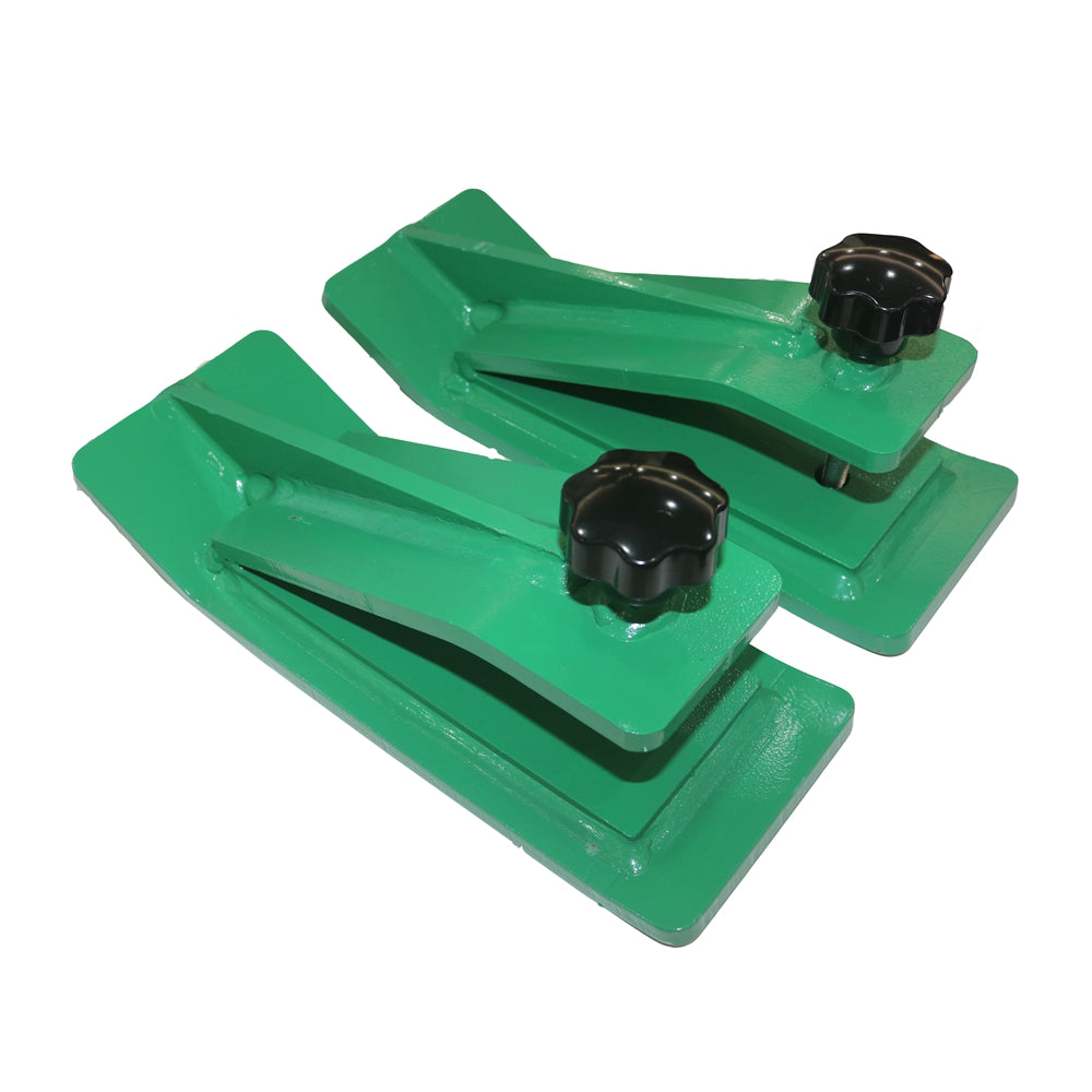Tractor Bucket Protector, 2pcs Ski Edge Protector, 12" Long Turf Tamer Skid Protector, 4.5" Width, Heavy Duty Steel Bucket Attachment for Snow Leaves Removal, Spreading Gravel, Green