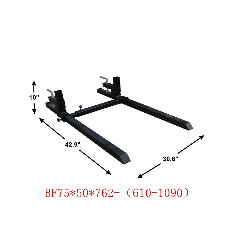 1500lb Capacity Clamp on Pallet Forks for Tractor Skid Steer Loader