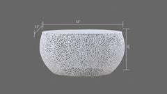 T3502-32 Round Coffee Table in White  same as B009140729 (CA inventory)