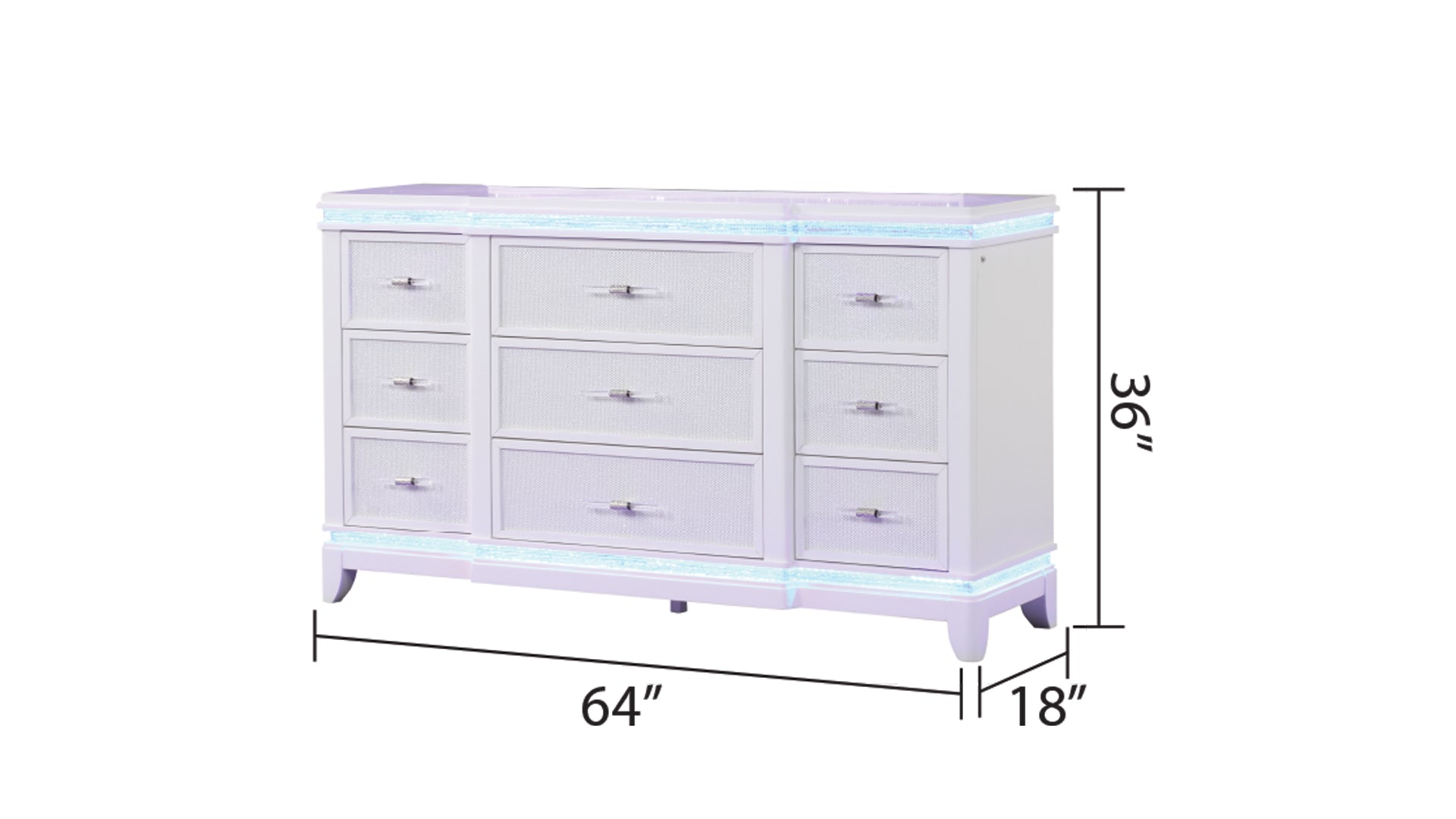 OPIUM King 4 Pc Bedroom set in Milky White(NJ INVENTORY)