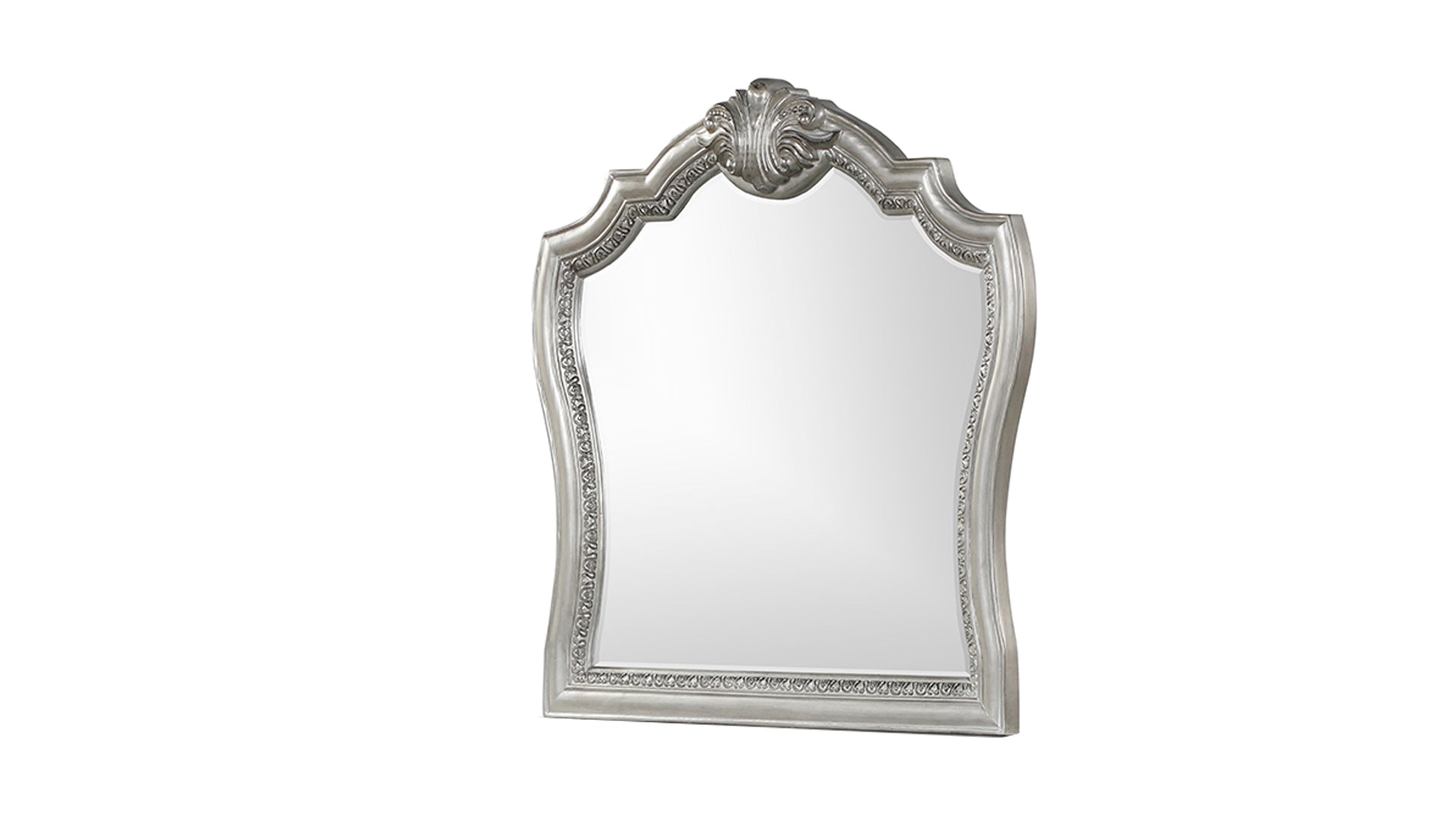 Destiny Traditional Style Mirror Made with Wood frame in Silver