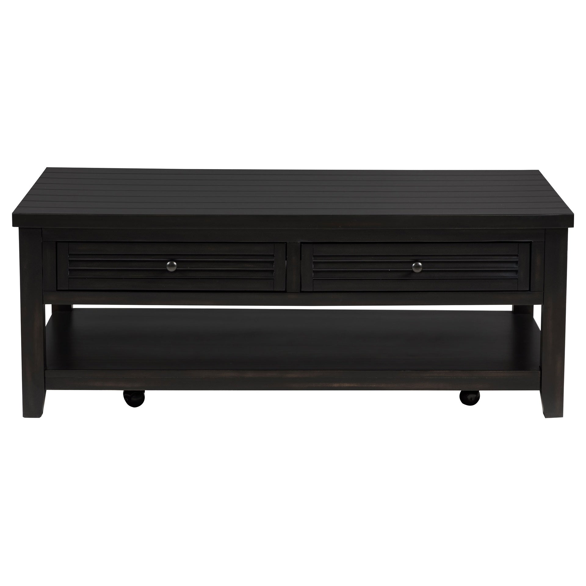 Sutter Distressed Java 2-drawer Rectangular Coffee Table