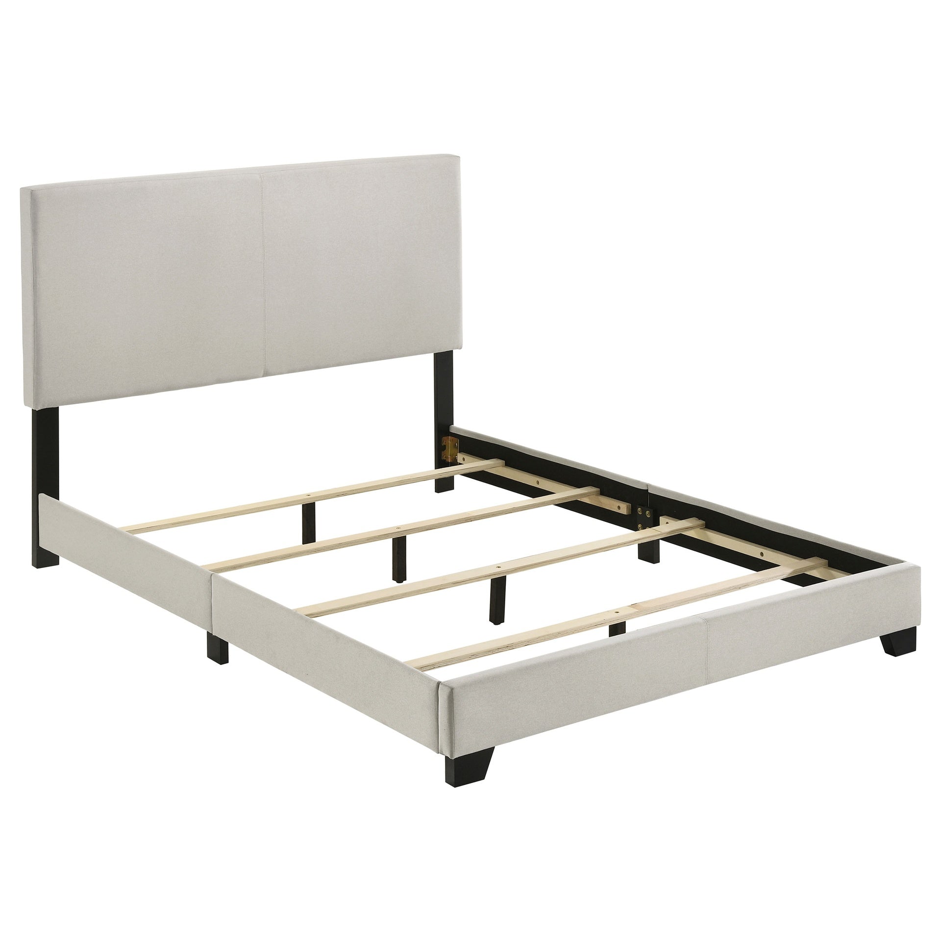 Efram Cream Upholstered Full Panel Bed