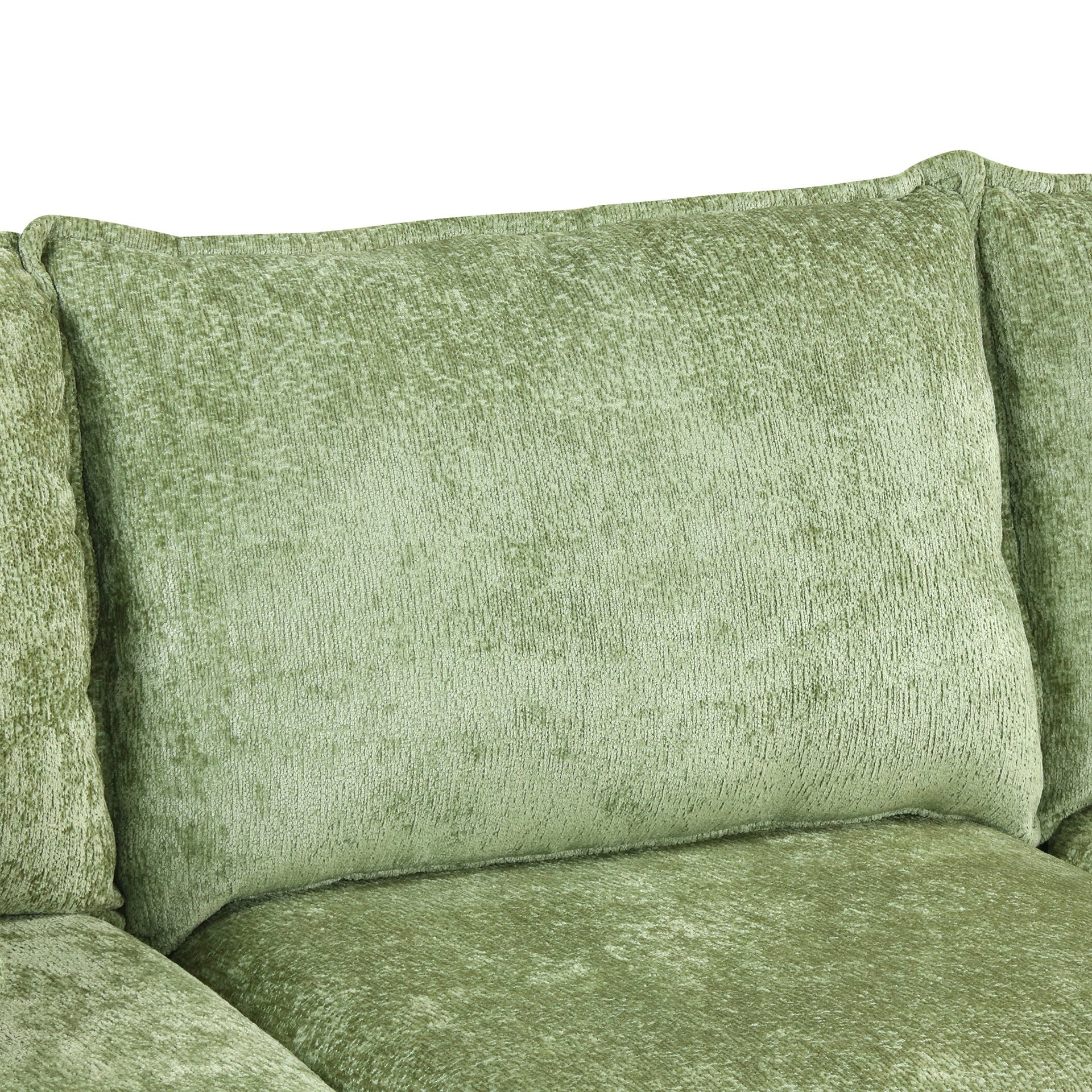 82.67"Convertible Sofa Bed Sectional Sofa Sleeper L-shaped Sofa with a Storage Ottoman,Two Pillows, Two Power Sockets and Two USB Ports for Living Room, Green