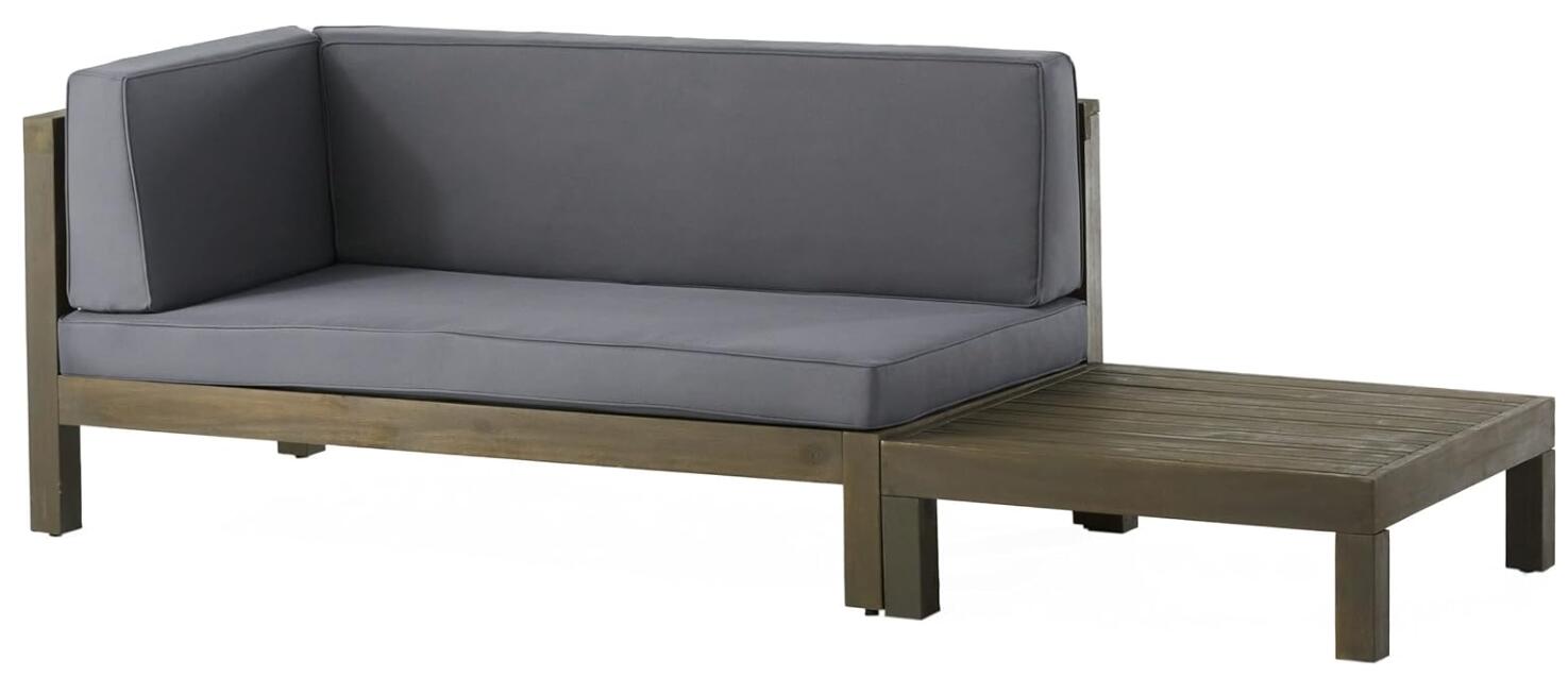 BRAVA X-BACK CORNER BENCH-L WITH COFFEE TABLE