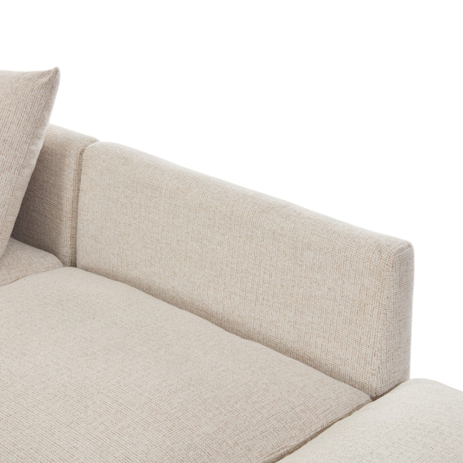 86.6" Sectional Sofa Modular Sofa U-shaped Sofa Couch Sofa Bed L-shaped Sofa with a Movable Ottoman and Two USB Ports for Living Room(Old SKU:N719S001680A), Beige