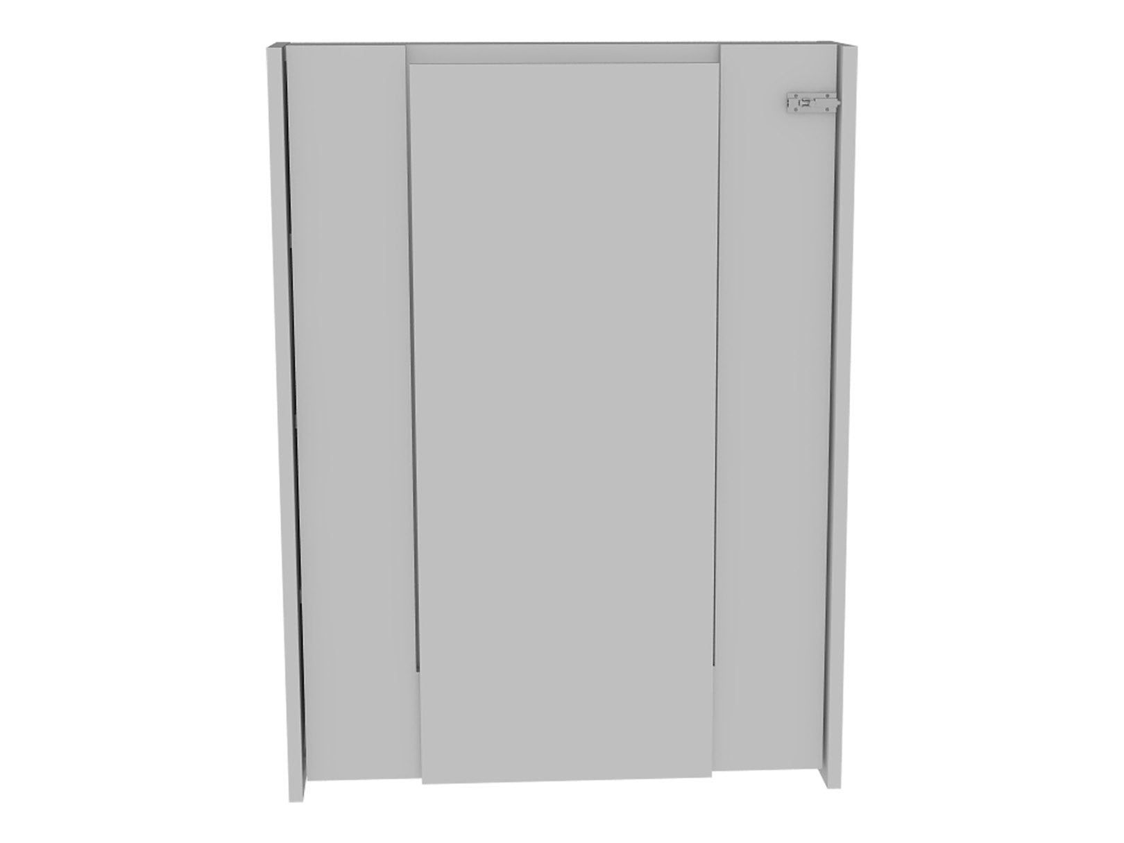 Vatta Wall Foldable Table, Seven Interior Shelves, Extending Table -White
