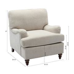 Candor Sea Oat Chair and Ottoman Set