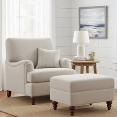 Candor Sea Oat Chair and Ottoman Set