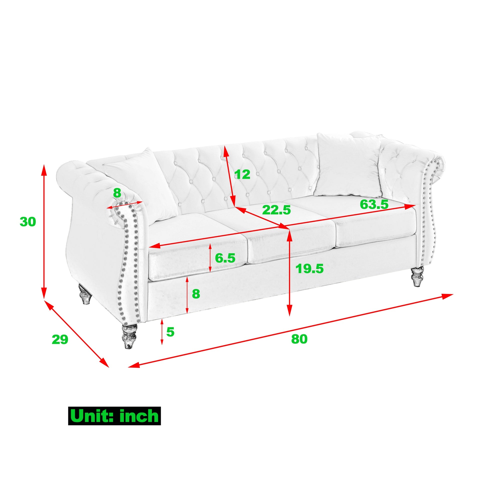 3-seater + 3-seater Combination sofa.Grey Velvet W834S00064