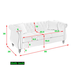 3-seater + 3-seater Combination sofa.Grey Velvet W834S00064