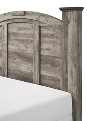 Contemporary 1pc Queen Size Poster Bed Gray Finish Wooden Bedroom Furniture