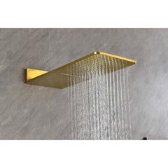 Wall Mounted Waterfall Rain Shower System With 3 Body Sprays & Handheld Shower
