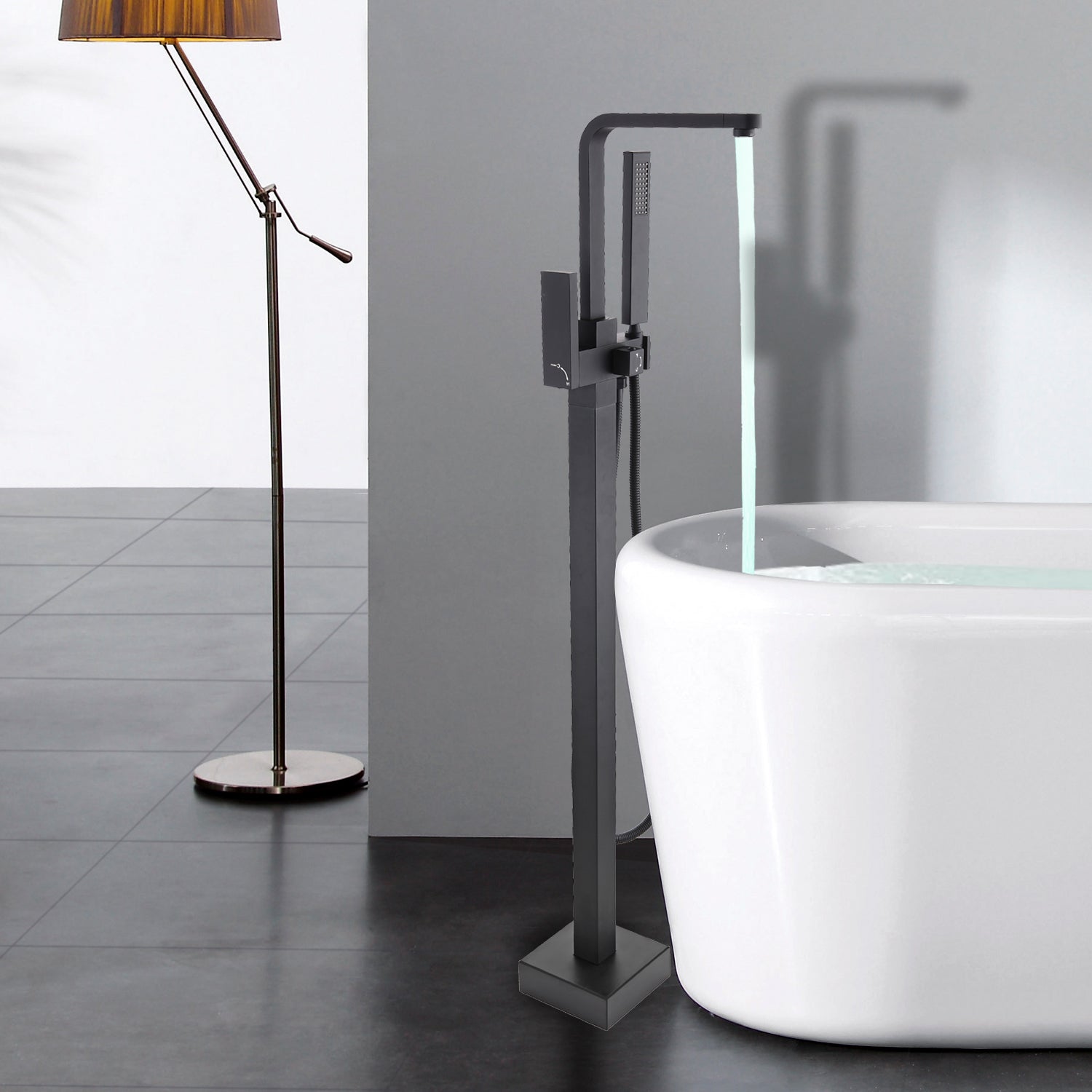 Freestanding Bathtub Faucet with Hand Shower