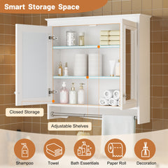 3-in-1 Bathroom Mirror Cabinet, 30 inch Wall Mounted Medicine Cabinet with Adjustable Shelves & Soft Close Doors, High-Define Mirror with Storage for Bathroom Vanity