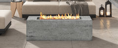 U_STYLE Outdoor Rectangular Propane Fire Pit 40000 BTU,41.9''MGO Patio Heater with Stainless Steel Burner and Free Lava Rocks,Waterproof Cover,Suitable for Courtyard,lawn,patios, decks,swimming pool